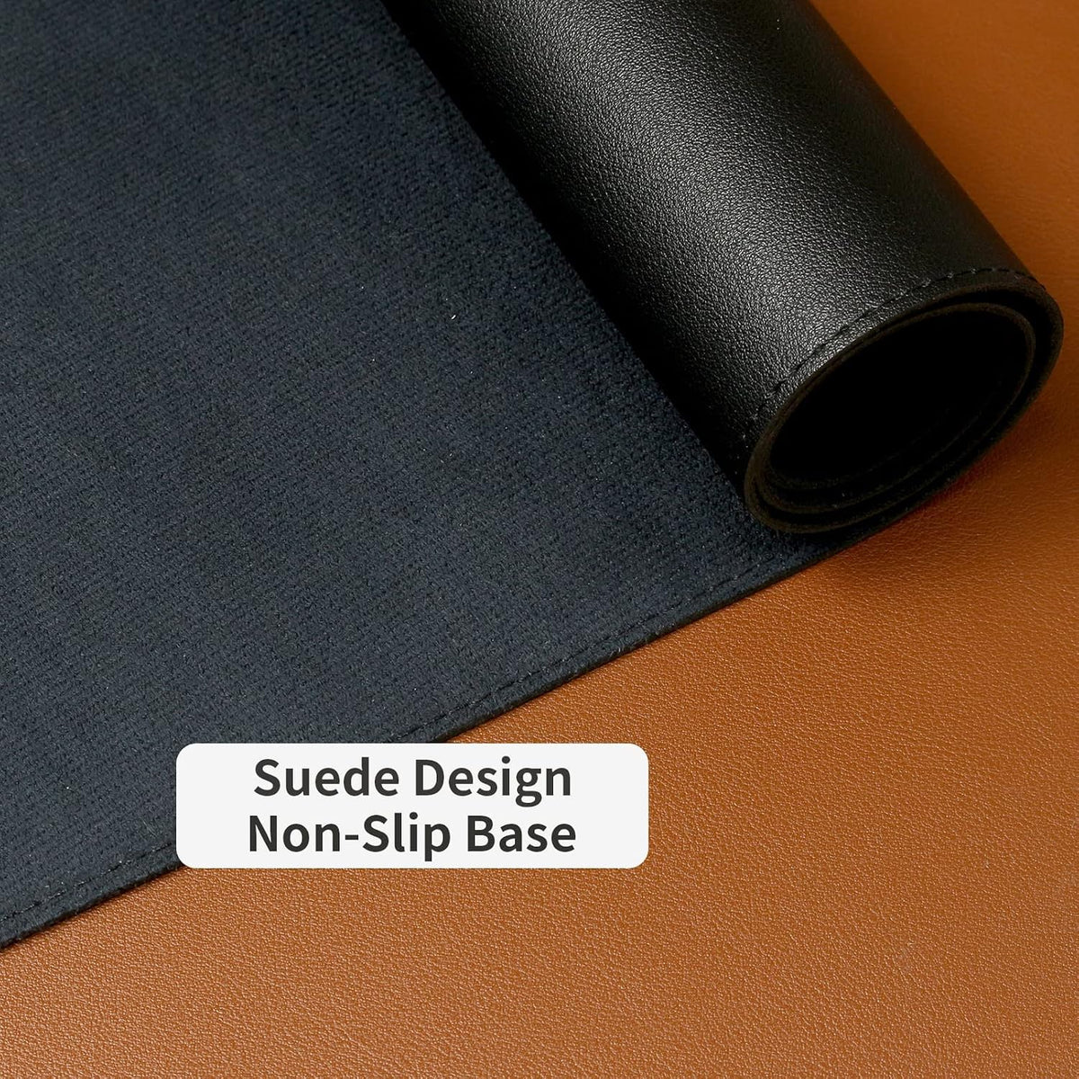 Desk Pad Blotter, 36x17 in Large PU Leather Mouse Pad,Waterproof Non-Slip Writing Desktop Protector Mat,Office Desk Accessory,Brown