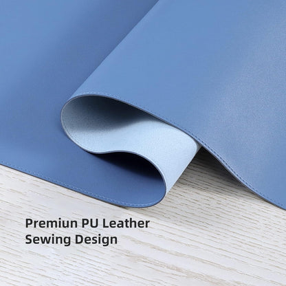 Desk Pad Blotter, 36x17 in Large PU Leather Mouse Pad,Waterproof Non-Slip Writing Desktop Protector Mat,Office Desk Accessory,Brown