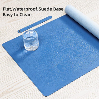 Desk Pad Blotter, 36x17 in Large PU Leather Mouse Pad,Waterproof Non-Slip Writing Desktop Protector Mat,Office Desk Accessory,Brown