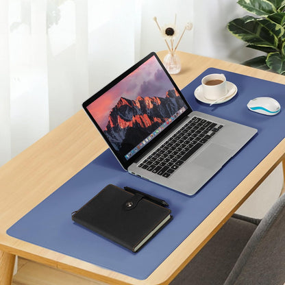 Desk Pad Blotter, 36x17 in Large PU Leather Mouse Pad,Waterproof Non-Slip Writing Desktop Protector Mat,Office Desk Accessory,Brown