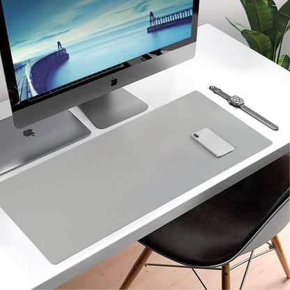 Desk Pad Blotter, 36x17 in Large PU Leather Mouse Pad,Waterproof Non-Slip Writing Desktop Protector Mat,Office Desk Accessory,Brown