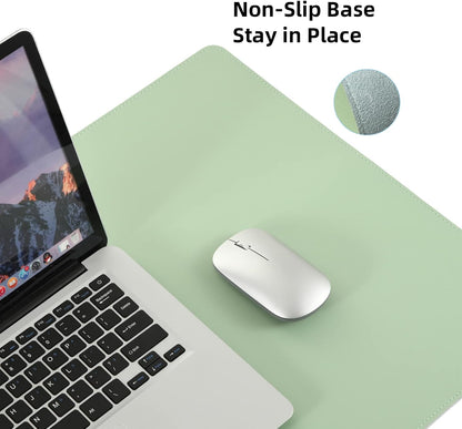 Desk Pad Blotter, 36x17 in Large PU Leather Mouse Pad,Waterproof Non-Slip Writing Desktop Protector Mat,Office Desk Accessory,Brown