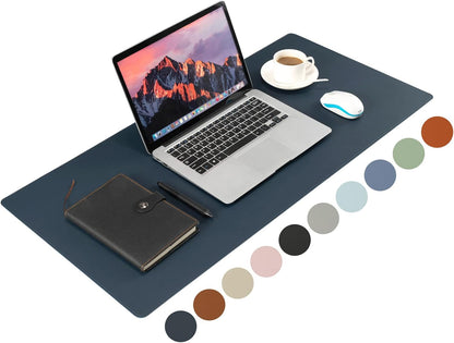 Desk Pad Blotter, 36x17 in Large PU Leather Mouse Pad,Waterproof Non-Slip Writing Desktop Protector Mat,Office Desk Accessory,Brown