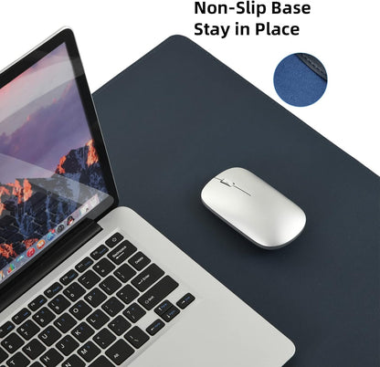 Desk Pad Blotter, 36x17 in Large PU Leather Mouse Pad,Waterproof Non-Slip Writing Desktop Protector Mat,Office Desk Accessory,Brown