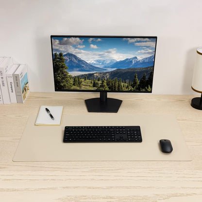 Desk Pad Blotter, 36x17 in Large PU Leather Mouse Pad,Waterproof Non-Slip Writing Desktop Protector Mat,Office Desk Accessory,Brown