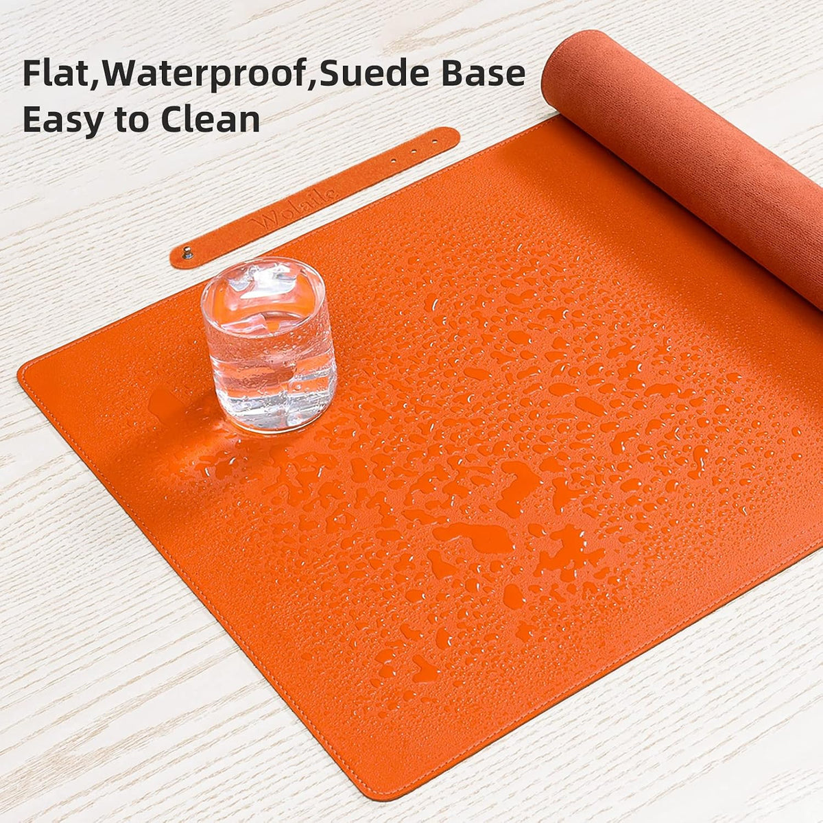 Desk Pad Blotter, 36x17 in Large PU Leather Mouse Pad,Waterproof Non-Slip Writing Desktop Protector Mat,Office Desk Accessory,Brown