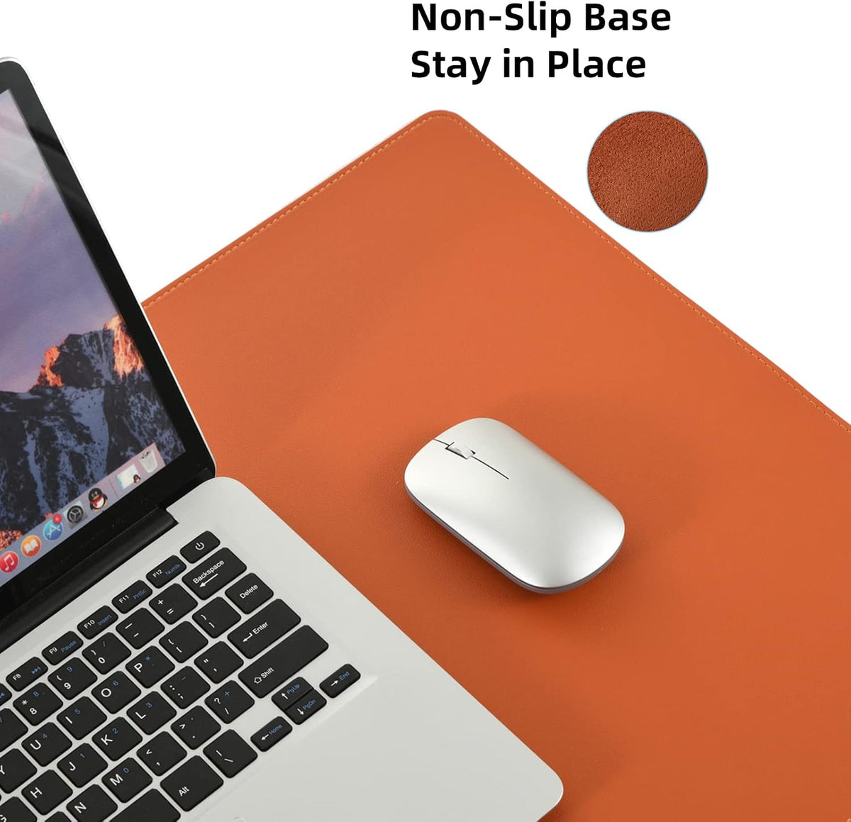 Desk Pad Blotter, 36x17 in Large PU Leather Mouse Pad,Waterproof Non-Slip Writing Desktop Protector Mat,Office Desk Accessory,Brown