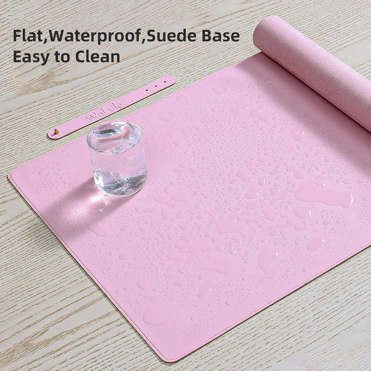 Desk Pad Blotter, 36x17 in Large PU Leather Mouse Pad,Waterproof Non-Slip Writing Desktop Protector Mat,Office Desk Accessory,Brown