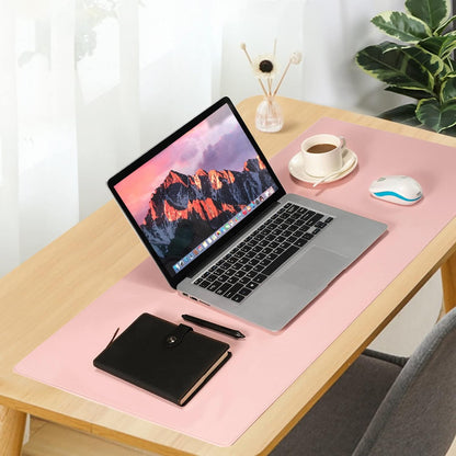 Desk Pad Blotter, 36x17 in Large PU Leather Mouse Pad,Waterproof Non-Slip Writing Desktop Protector Mat,Office Desk Accessory,Brown