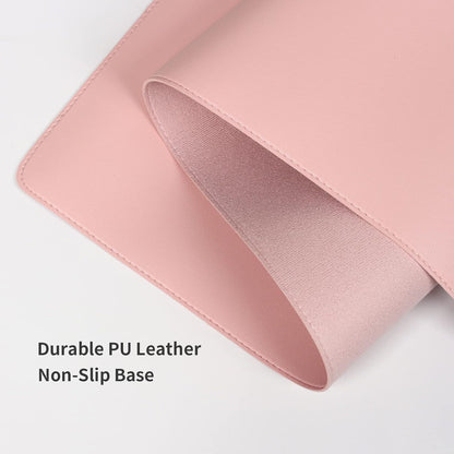 Desk Pad Blotter, 36x17 in Large PU Leather Mouse Pad,Waterproof Non-Slip Writing Desktop Protector Mat,Office Desk Accessory,Brown