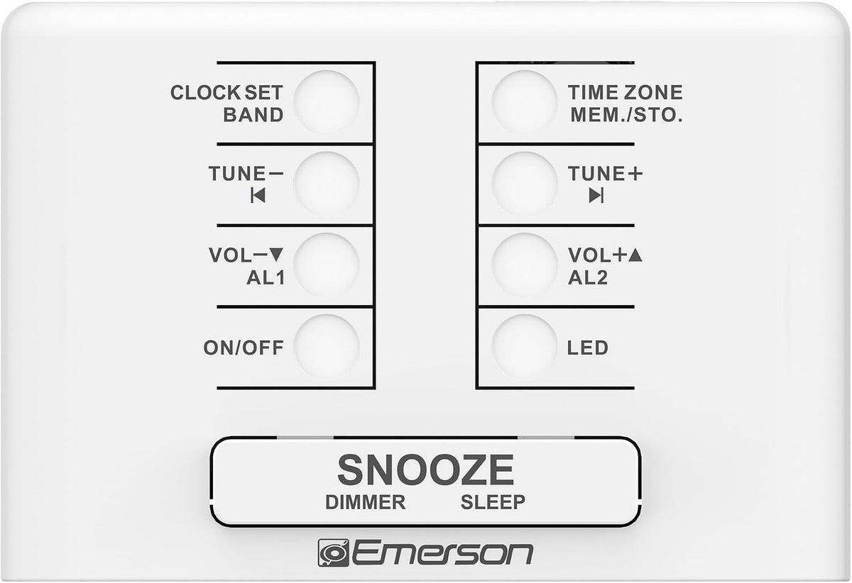 SmartSet Dual Alarm Clock Radio with PLL AM/FM, Auto Time Setting, Sleep Timer, Snooze, 20 Presets, Easy-to-Read 0.9-inch Blue Dimmable LED Display, CKS1500