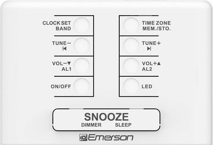 SmartSet Dual Alarm Clock Radio with PLL AM/FM, Auto Time Setting, Sleep Timer, Snooze, 20 Presets, Easy-to-Read 0.9-inch Blue Dimmable LED Display, CKS1500