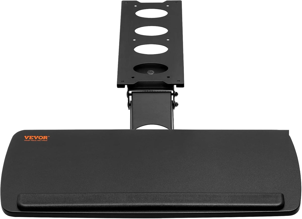 Under-Desk Keyboard Tray, Adjustable for Height and Tilt, Slide-Out Design, Spacious 25x9.8 Inch Surface, Ideal for Home and Office Use