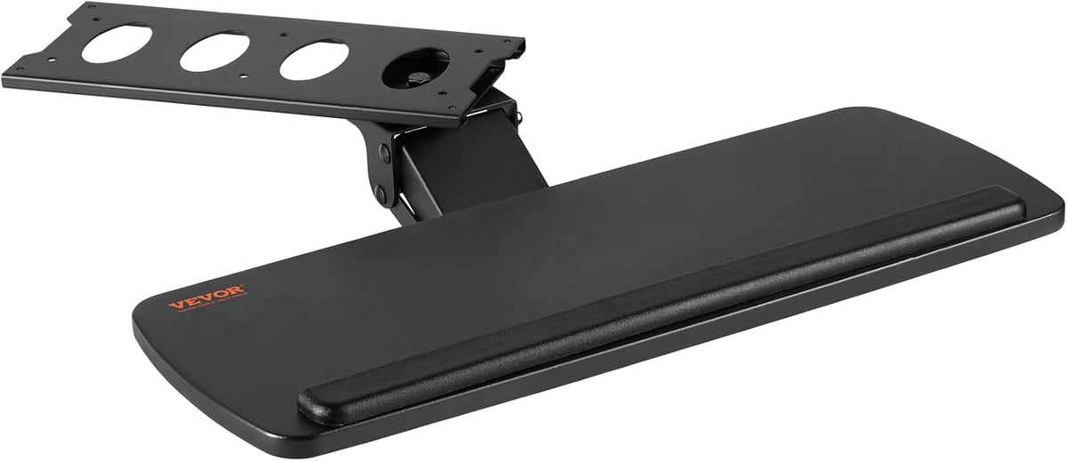 Under-Desk Keyboard Tray, Adjustable for Height and Tilt, Slide-Out Design, Spacious 25x9.8 Inch Surface, Ideal for Home and Office Use