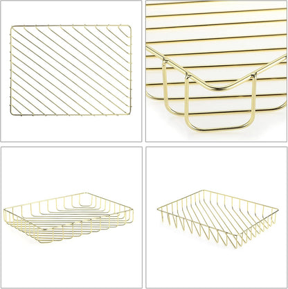 Multipurpose A4 File Tray Wire Desk Tray Organizer, Gold