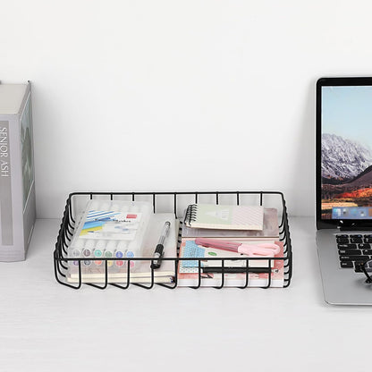Multipurpose A4 File Tray Wire Desk Tray Organizer, Gold