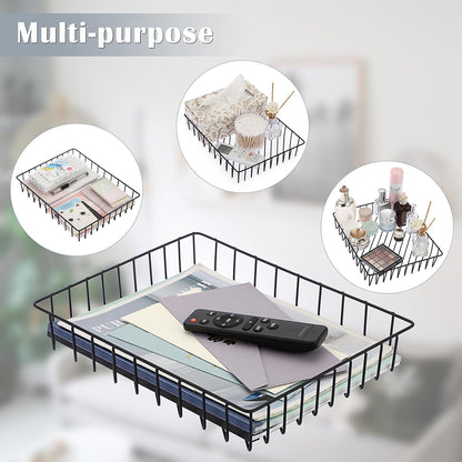 Multipurpose A4 File Tray Wire Desk Tray Organizer, Gold
