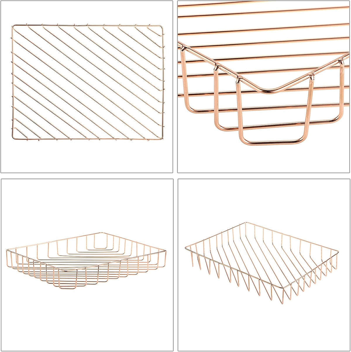 Multipurpose A4 File Tray Wire Desk Tray Organizer, Gold