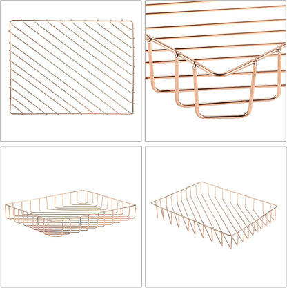 Multipurpose A4 File Tray Wire Desk Tray Organizer, Gold
