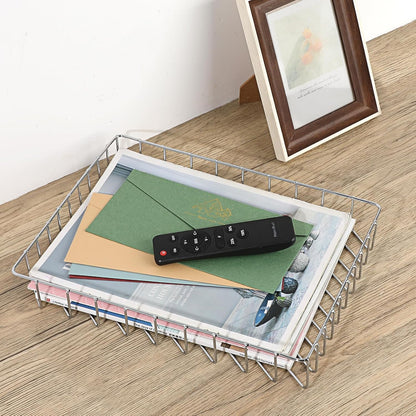 Multipurpose A4 File Tray Wire Desk Tray Organizer, Gold