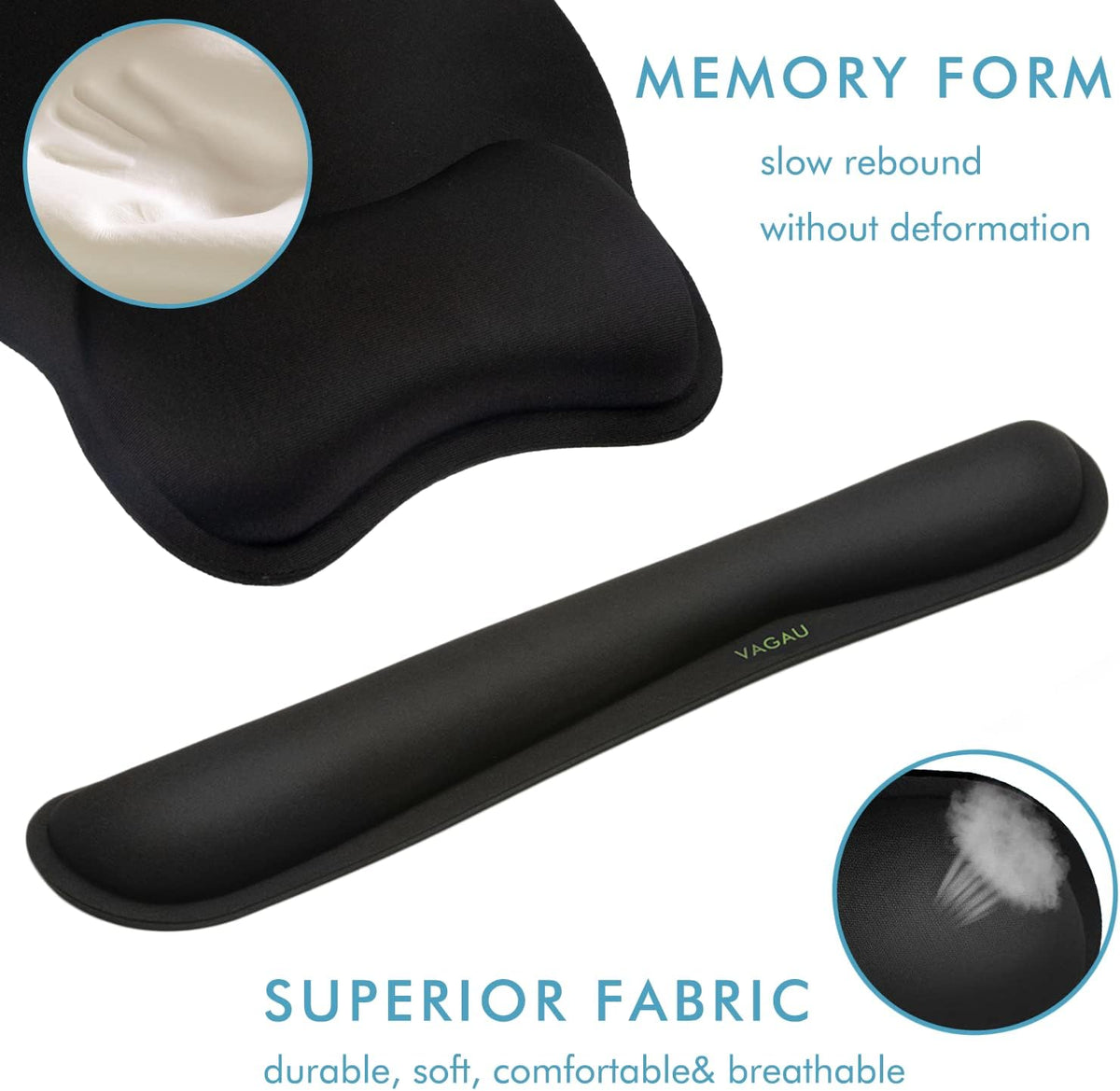 Premium Keyboard Wrist Rest and Mouse Pad Wrist Support for 2 Pack