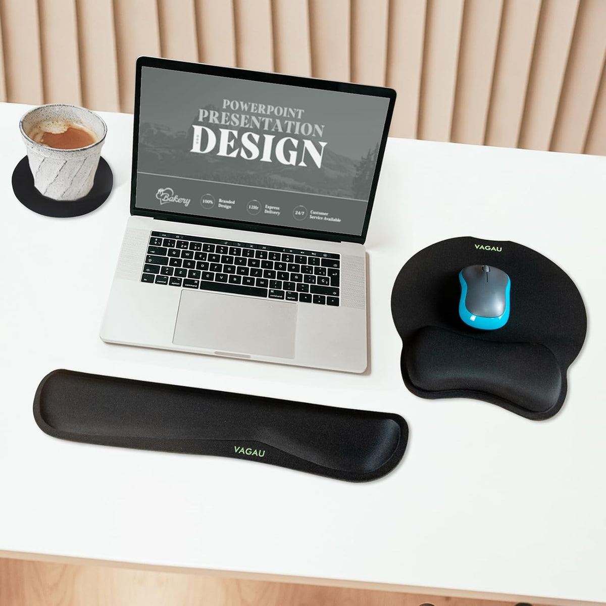 Premium Keyboard Wrist Rest and Mouse Pad Wrist Support for 2 Pack