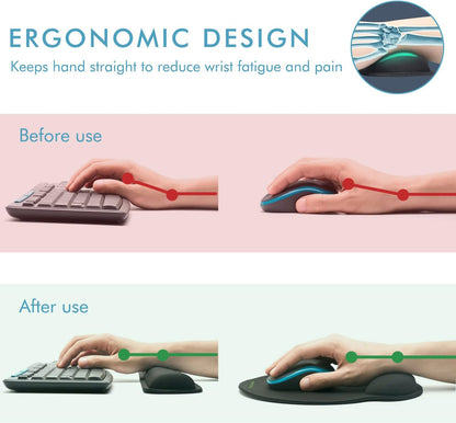 Premium Keyboard Wrist Rest and Mouse Pad Wrist Support for 2 Pack