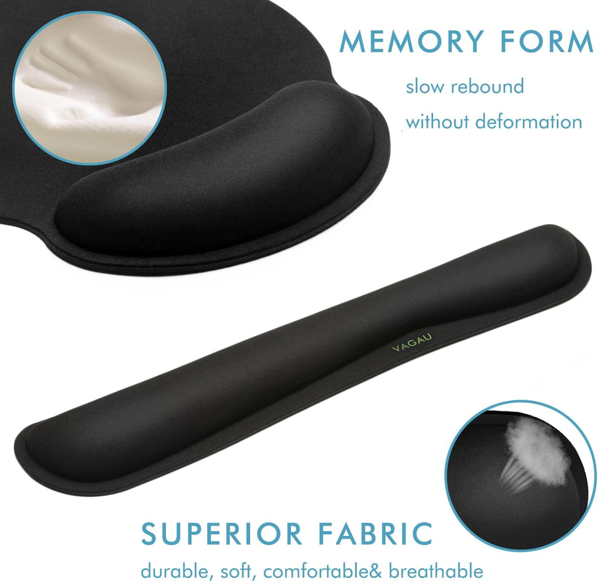 Premium Keyboard Wrist Rest and Mouse Pad Wrist Support for 2 Pack