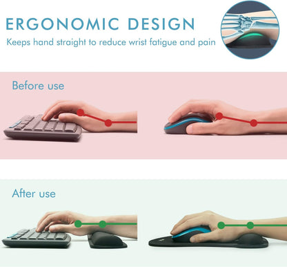 Premium Keyboard Wrist Rest and Mouse Pad Wrist Support for 2 Pack