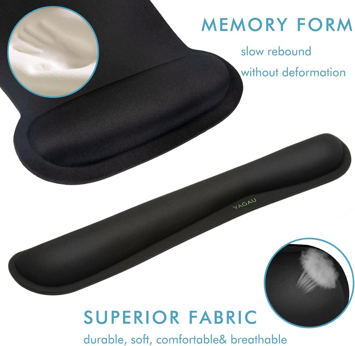 Premium Keyboard Wrist Rest and Mouse Pad Wrist Support for 2 Pack