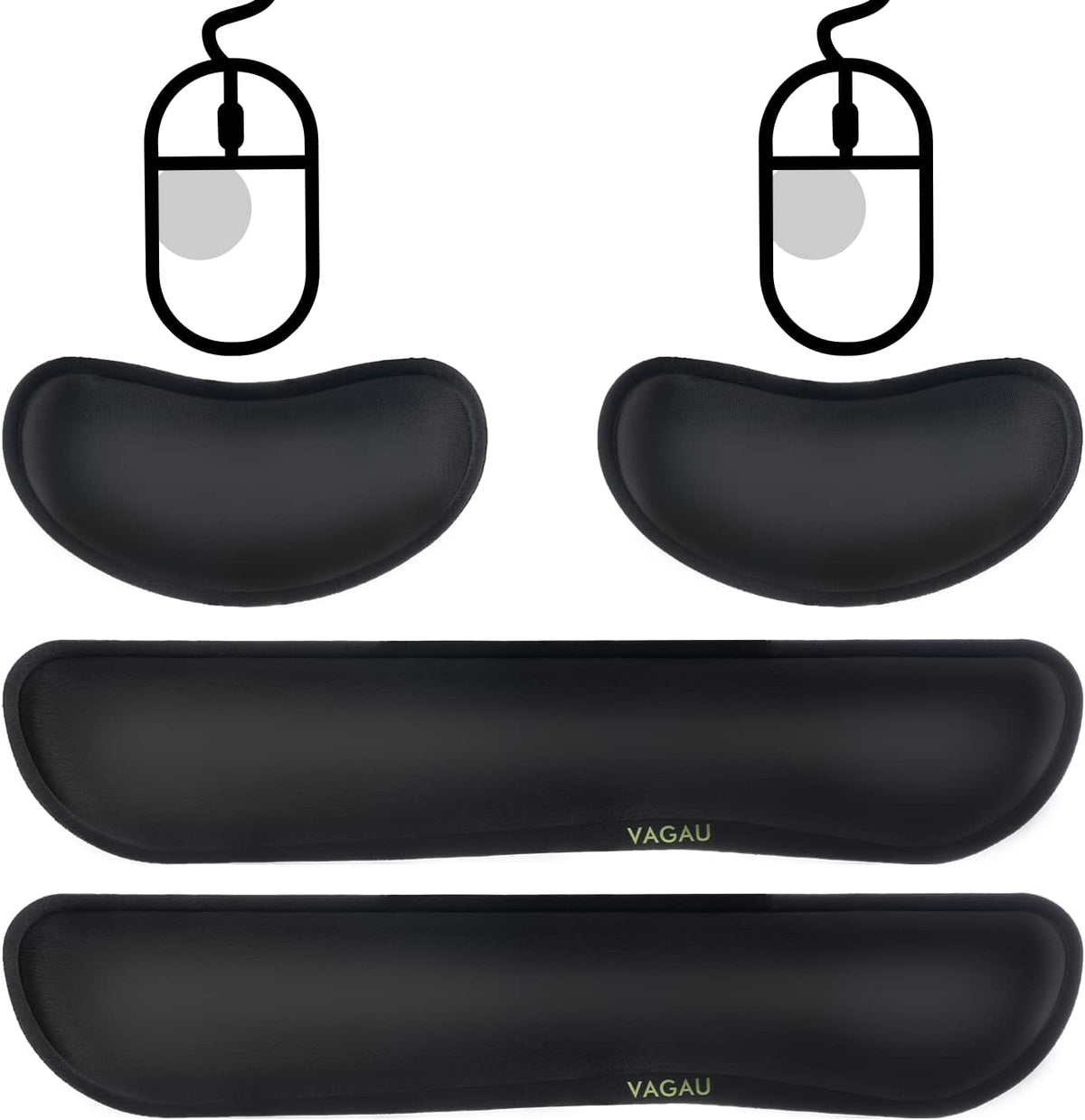 Premium Keyboard Wrist Rest and Mouse Pad Wrist Support for 2 Pack