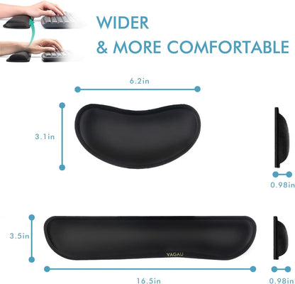 Premium Keyboard Wrist Rest and Mouse Pad Wrist Support for 2 Pack