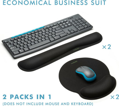 Premium Keyboard Wrist Rest and Mouse Pad Wrist Support for 2 Pack