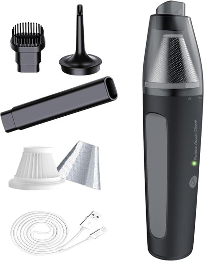 Cordless Handheld Vacuum Cleaner, Mini Car Vacuum with PowerfulSuction, 1800mAh high-CapacitybatteryPortable Dust Collector Pearl White