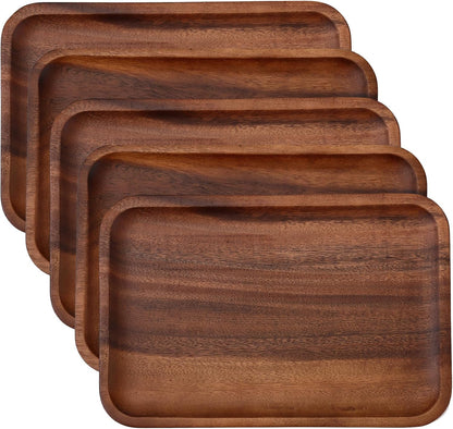 Serving Acacia Wood Valet Tray for Men Women, Catch All Acacia Mens Key Dump Bedside Nightstand Organizer EDC Decorative Wooden Tray for Phone Watch Wallet Keys Jewelry