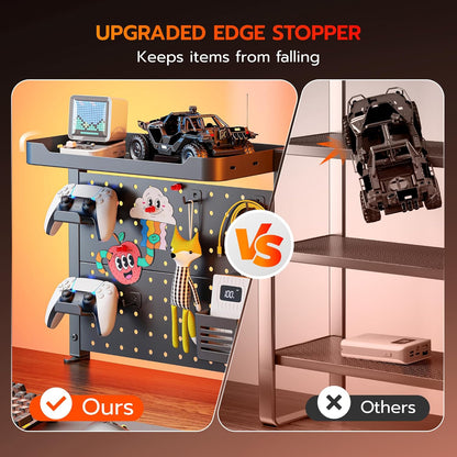 2-Tier 16 inch Clamp On Desk Shelf, Above or Under Desk Storage