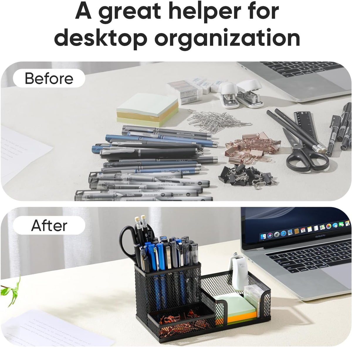 deli Mesh Desk Organizer, Black