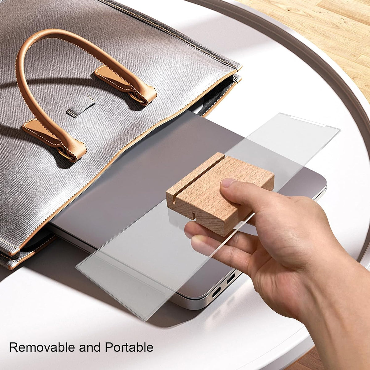 Monitor Memo Board with Removable Design – Portable Sticky Note Holder for Computer Monitors, Monitor Sticky Note Board Office Desk Accessories, No Screen Damage, Fits Any Laptop and Desktop