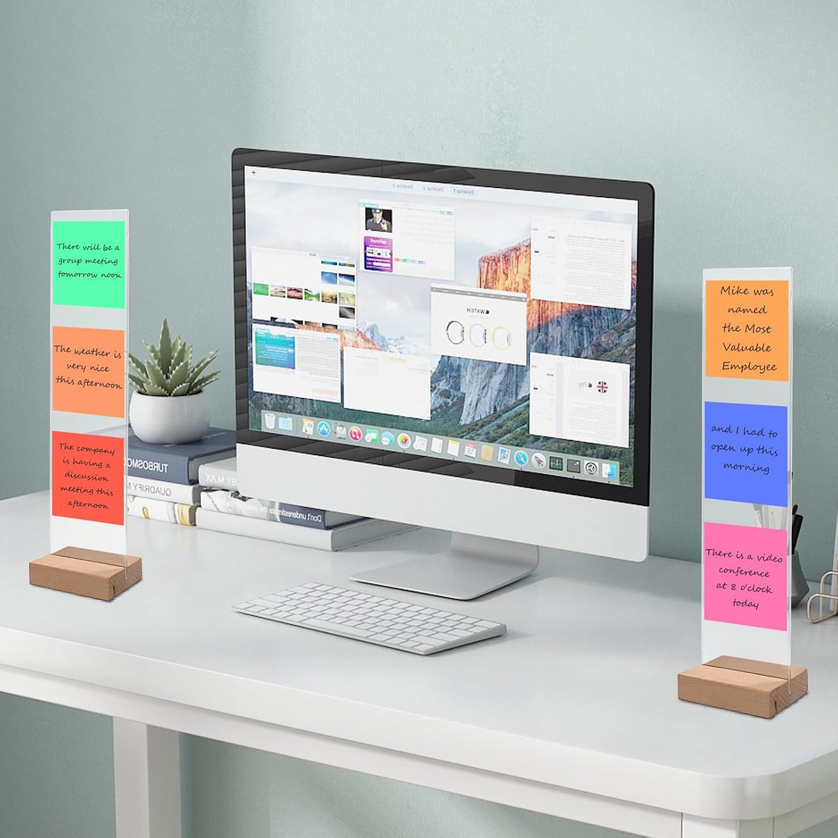 Monitor Memo Board with Removable Design – Portable Sticky Note Holder for Computer Monitors, Monitor Sticky Note Board Office Desk Accessories, No Screen Damage, Fits Any Laptop and Desktop