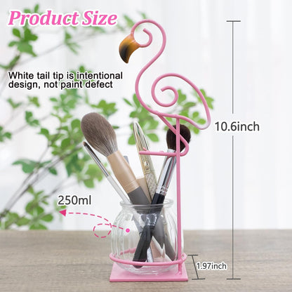 Desktop Cat Planter Propagation Station, Glass Vase Metal Stand