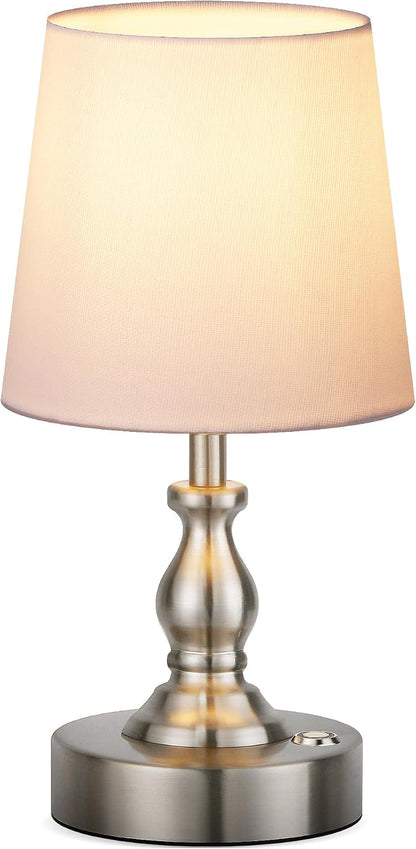 Mini Cordless LED Table Lamp, 5200mAh Rechargeable Battery Operated Lamp, 3-Level Brightness, Touch Dimmable Desk Lamp, Bedside Night Light for Patio Camping Restaurant Home, Antique Brass