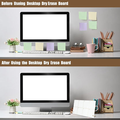 Weekly Planner Dry Erase Board for Desk,Acrylic Desktop Weekly Planner Whiteboard with Stand,12"X6"-Small, Dry Erase Weekly to Do List White Board for Home Office School-ZMZL-W-1530