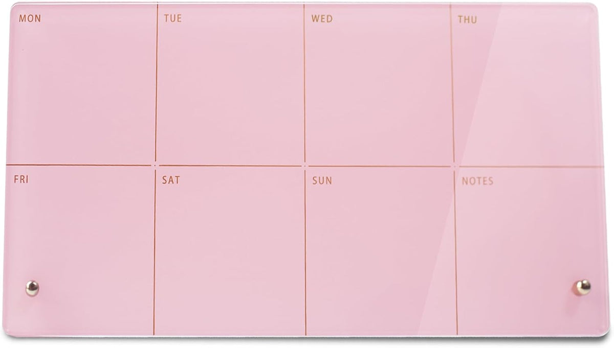 Weekly Planner Dry Erase Board for Desk,Acrylic Desktop Weekly Planner Whiteboard with Stand,12"X6"-Small, Dry Erase Weekly to Do List White Board for Home Office School-ZMZL-W-1530