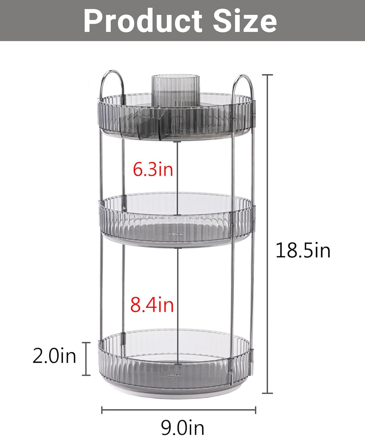 360 Rotating Makeup Organizer for Vanity,2 Tier Large Capacity Skincare Organizers,Bathroom Counter Organizer, Spinning Perfume Organizer & Vanity Organizer (Green-2 Tier)