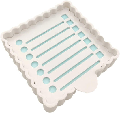 Sticky Notes Holder Cute with Stencil, Wavy Self-Stick Notepad Holder, Note Dispenser for Desk, Sticky Notes Organizer