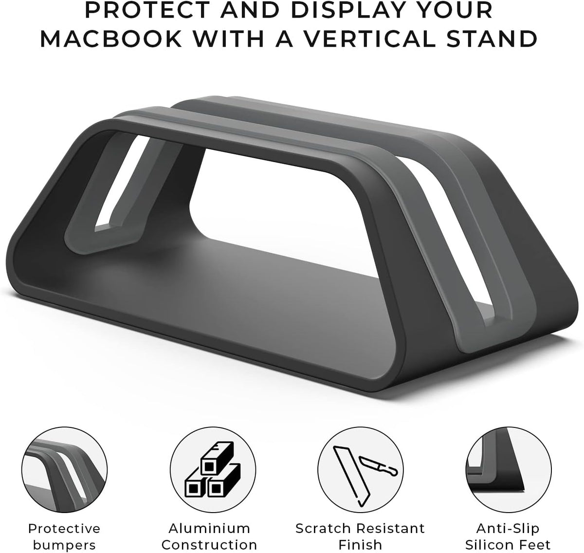 Vertical Laptop Stand Compatible with MacBook Pro & Air