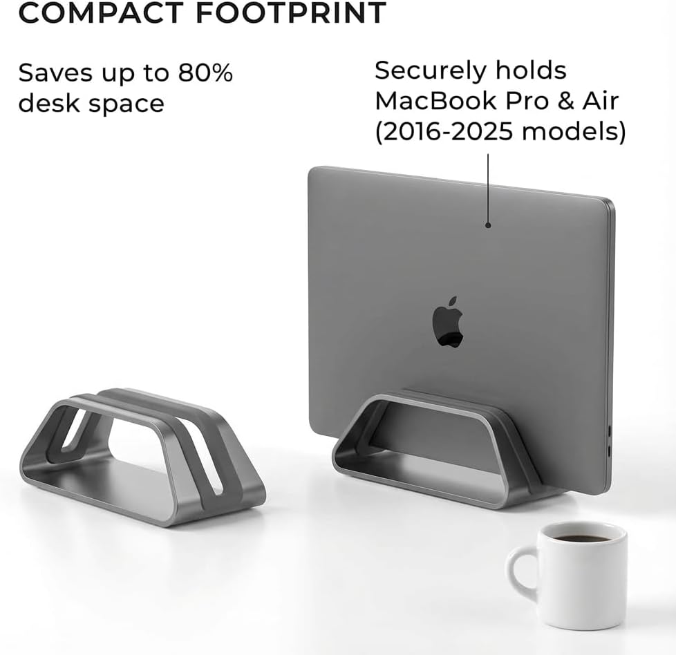 Vertical Laptop Stand Compatible with MacBook Pro & Air