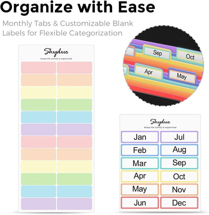 Accordion File Organizer, Expanding File Folder with 13 Pockets, Portable Document Paper Bill Receipt Organizer, Home School Office Supplies, Letter A4 Size Haze Blue