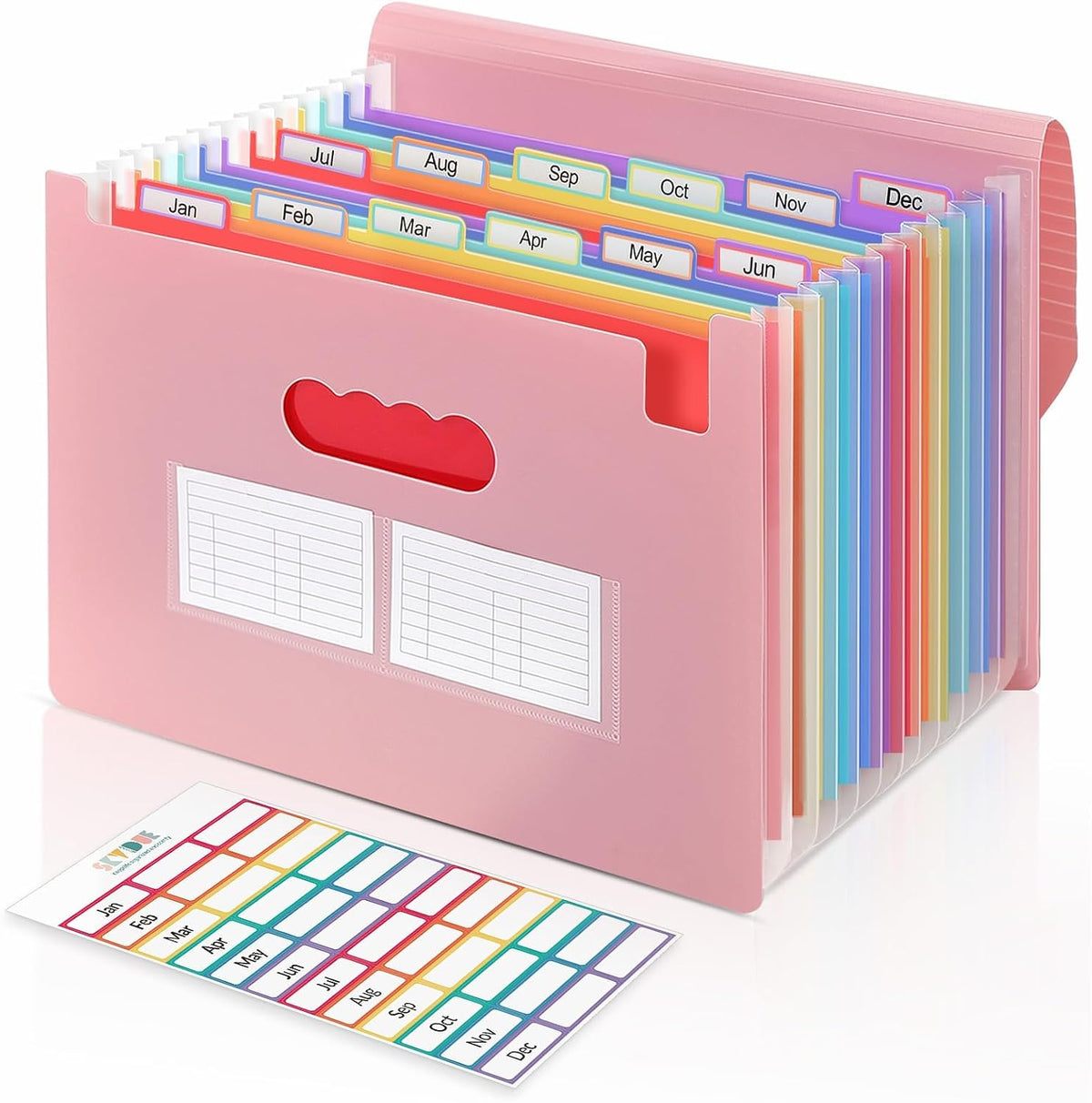 Accordion File Organizer, Expanding File Folder with 13 Pockets, Portable Document Paper Bill Receipt Organizer, Home School Office Supplies, Letter A4 Size Haze Blue