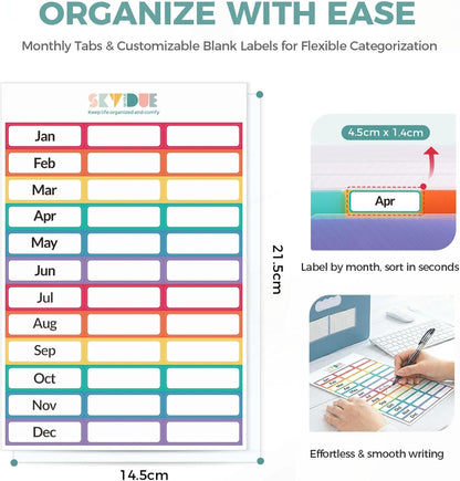 Accordion File Organizer, Expanding File Folder with 13 Pockets, Portable Document Paper Bill Receipt Organizer, Home School Office Supplies, Letter A4 Size Haze Blue